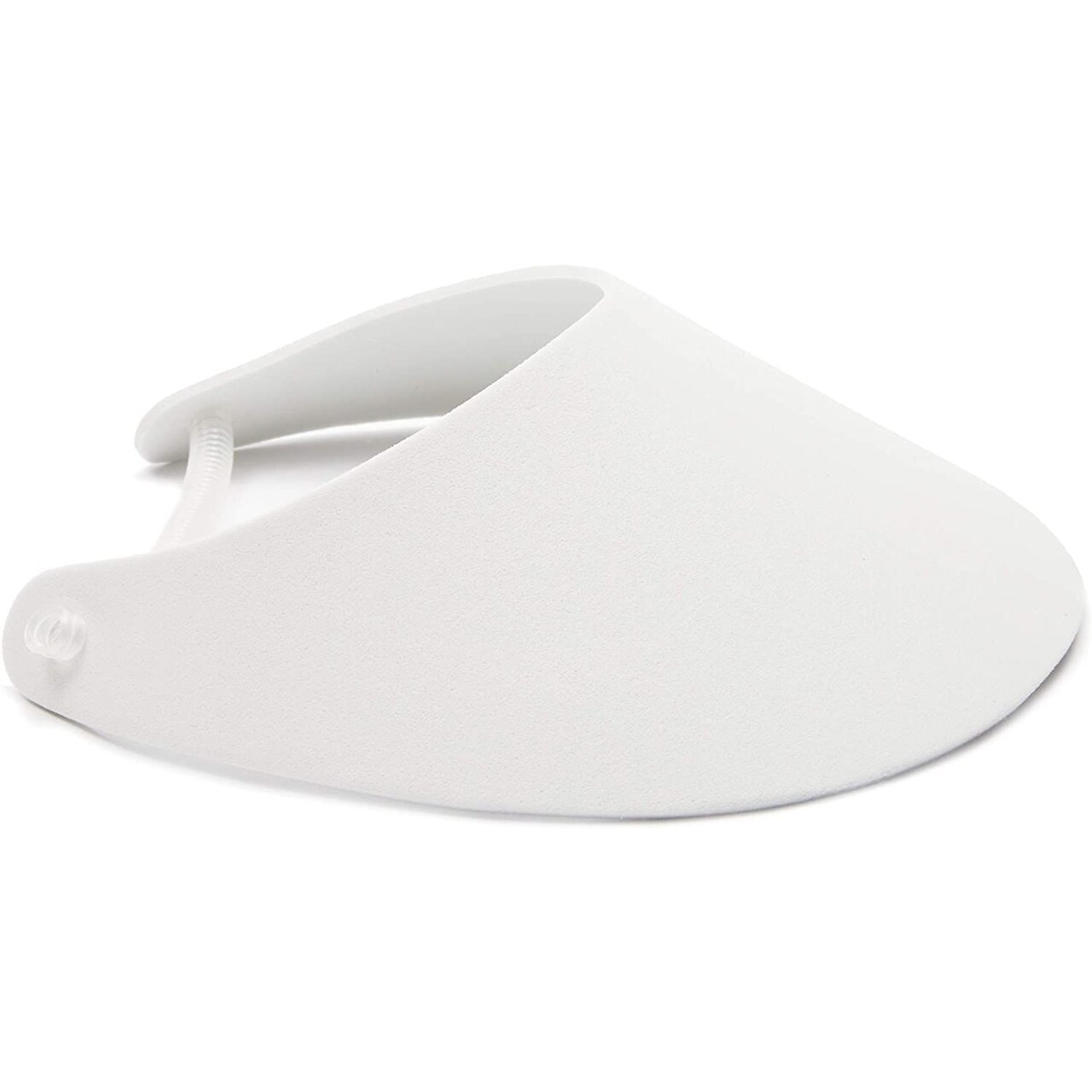 16 Pack White Foam Visors with String Coil Bands, 9.25 x 7 inch Sun Sports Caps, Lightweight & Adjustable for DIY Art and Crafts